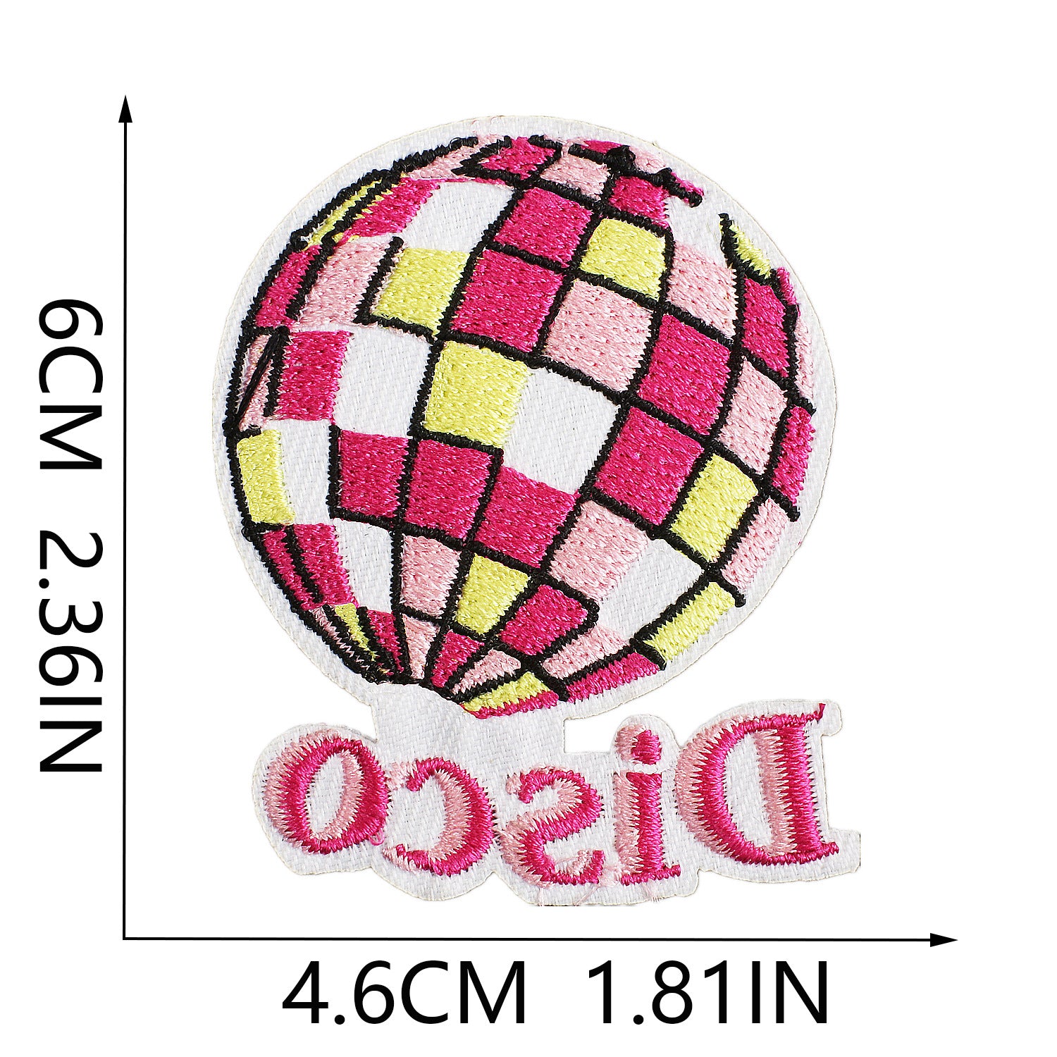 Wholesale Embroidered cloth patch pink girl disco super running high heels patch